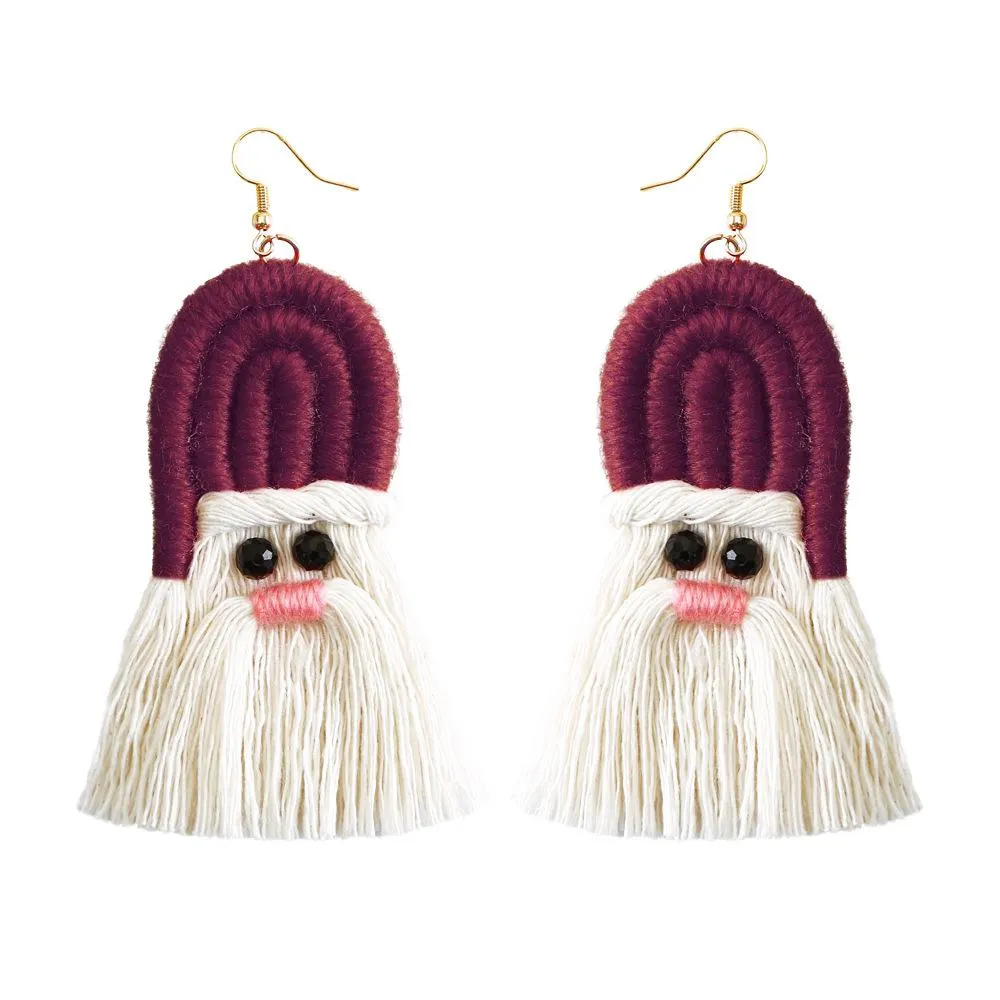 Santa Tassel Earrings 4Pair