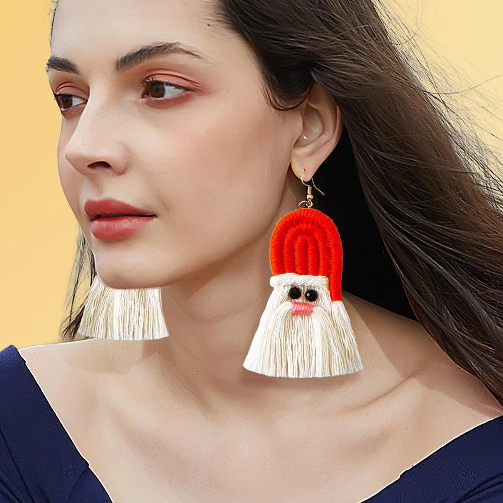 Santa Tassel Earrings 4Pair