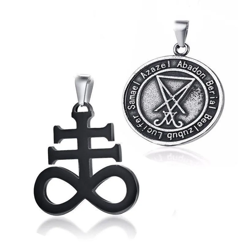 Satanic Sigil Pendant Stainless Steel Necklace