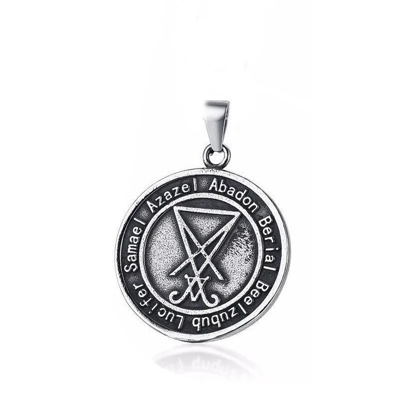 Satanic Sigil Pendant Stainless Steel Necklace