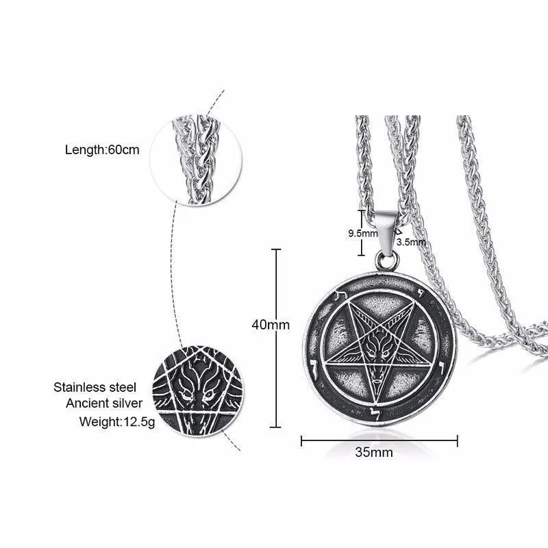 Satanic Sigil Pendant Stainless Steel Necklace