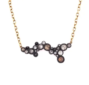 Scattered Bezel Set Diamond Necklace