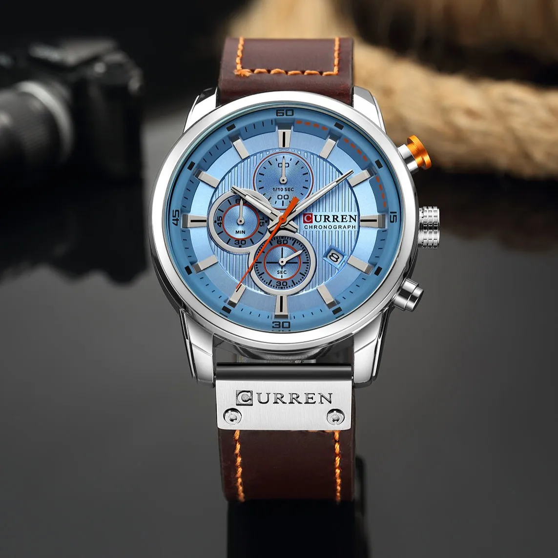Schoensten Digital Leather Sports Watches