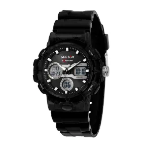 sector ex-46 43mm anadigi, black with illuminating case