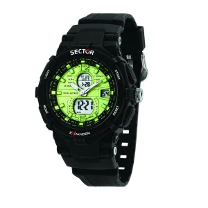 sector expander ex-09 50mm digital green dial black strap