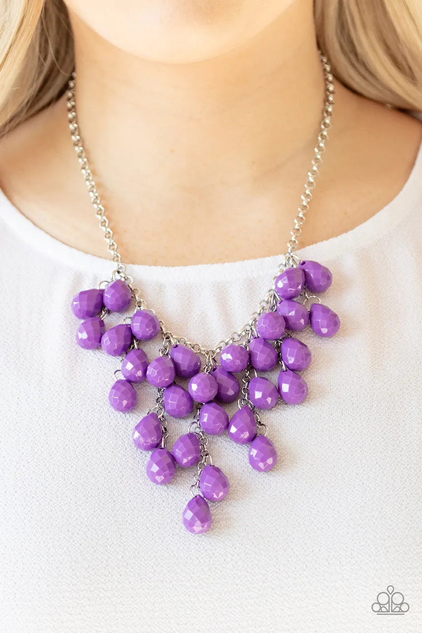 Serenely Scattered Purple Paparazzi Necklace