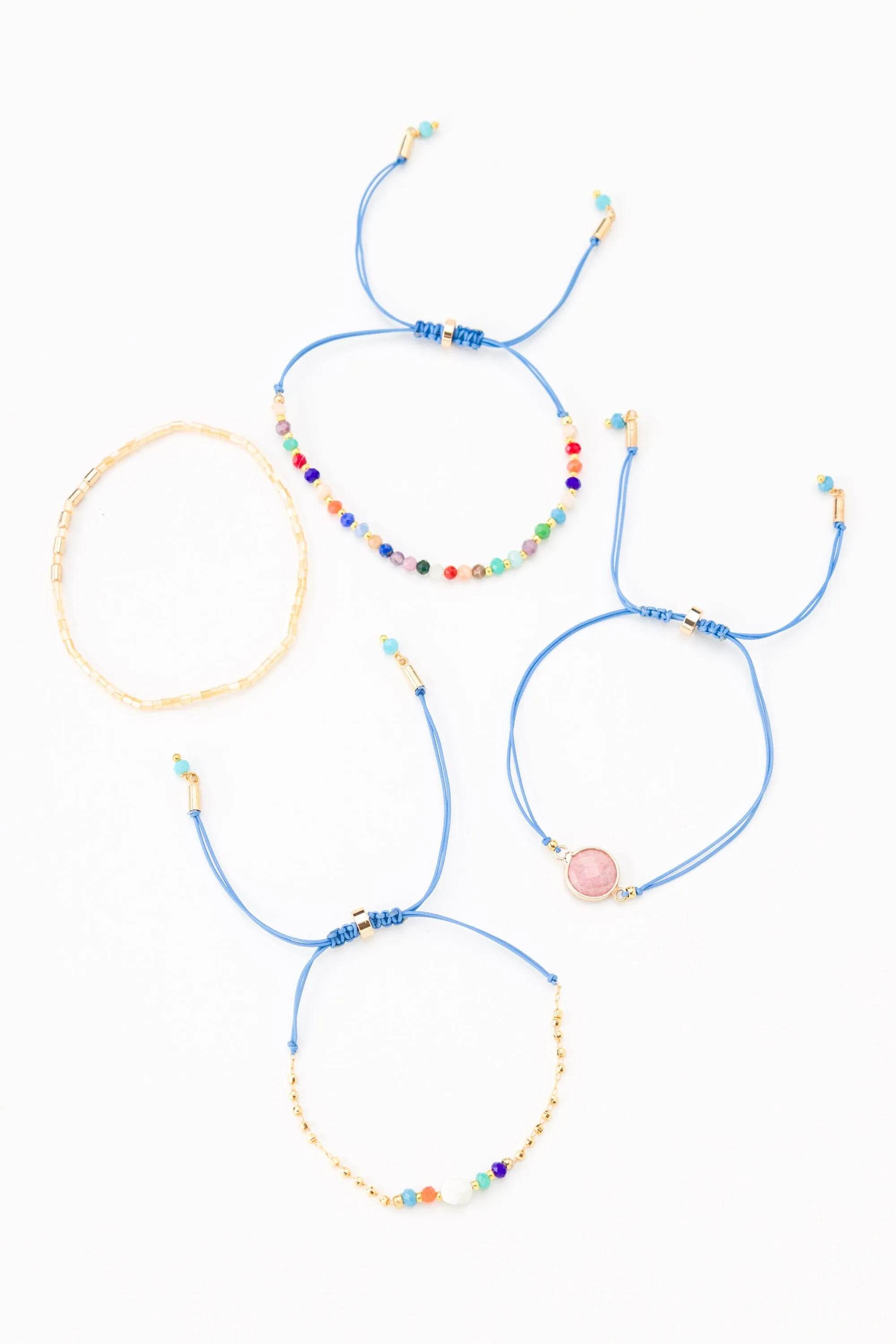 Shades of Blue Friendship Bracelet Set