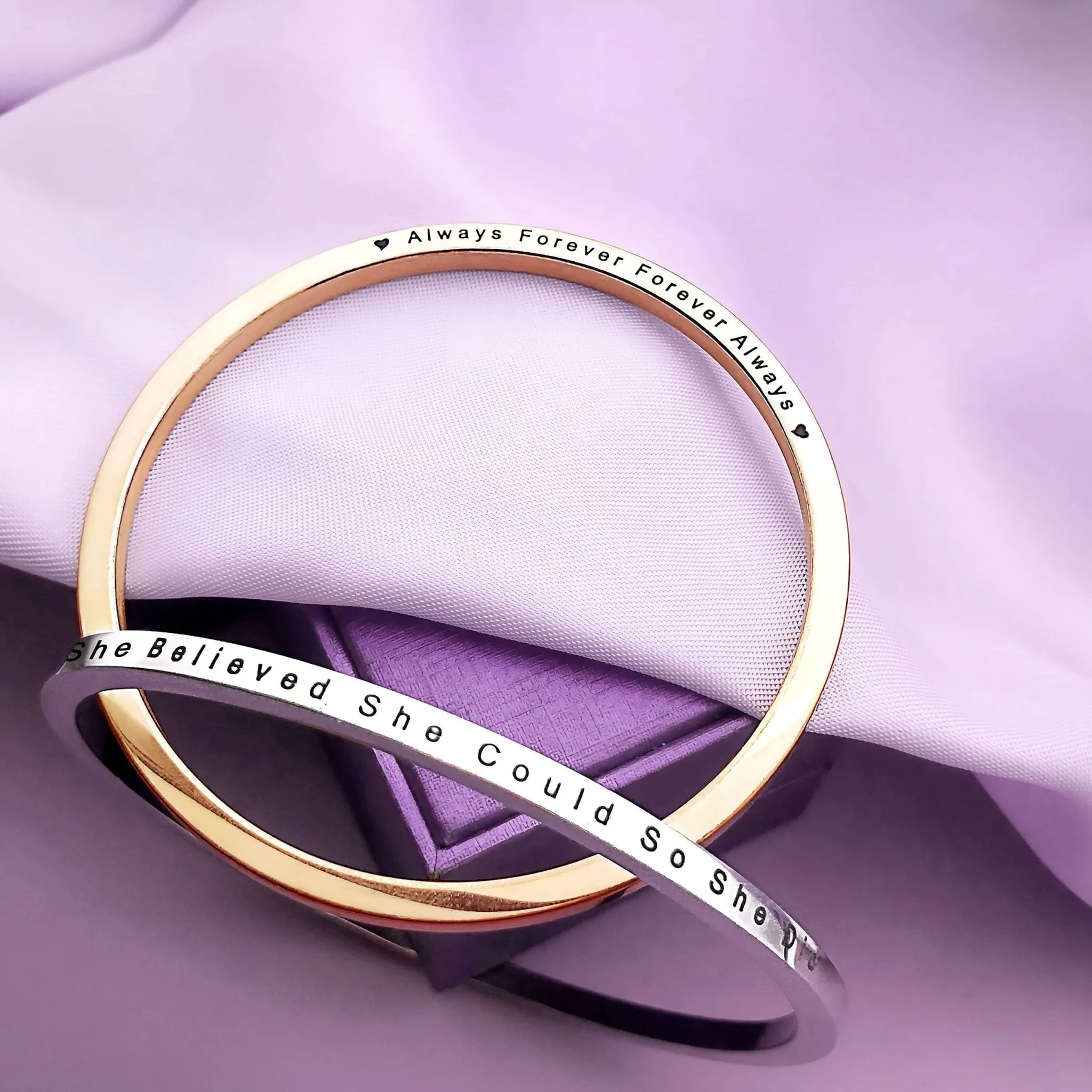 She Believed She Could | Inspirational Bangle