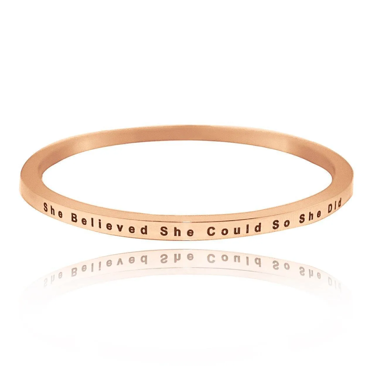 She Believed She Could | Inspirational Bangle