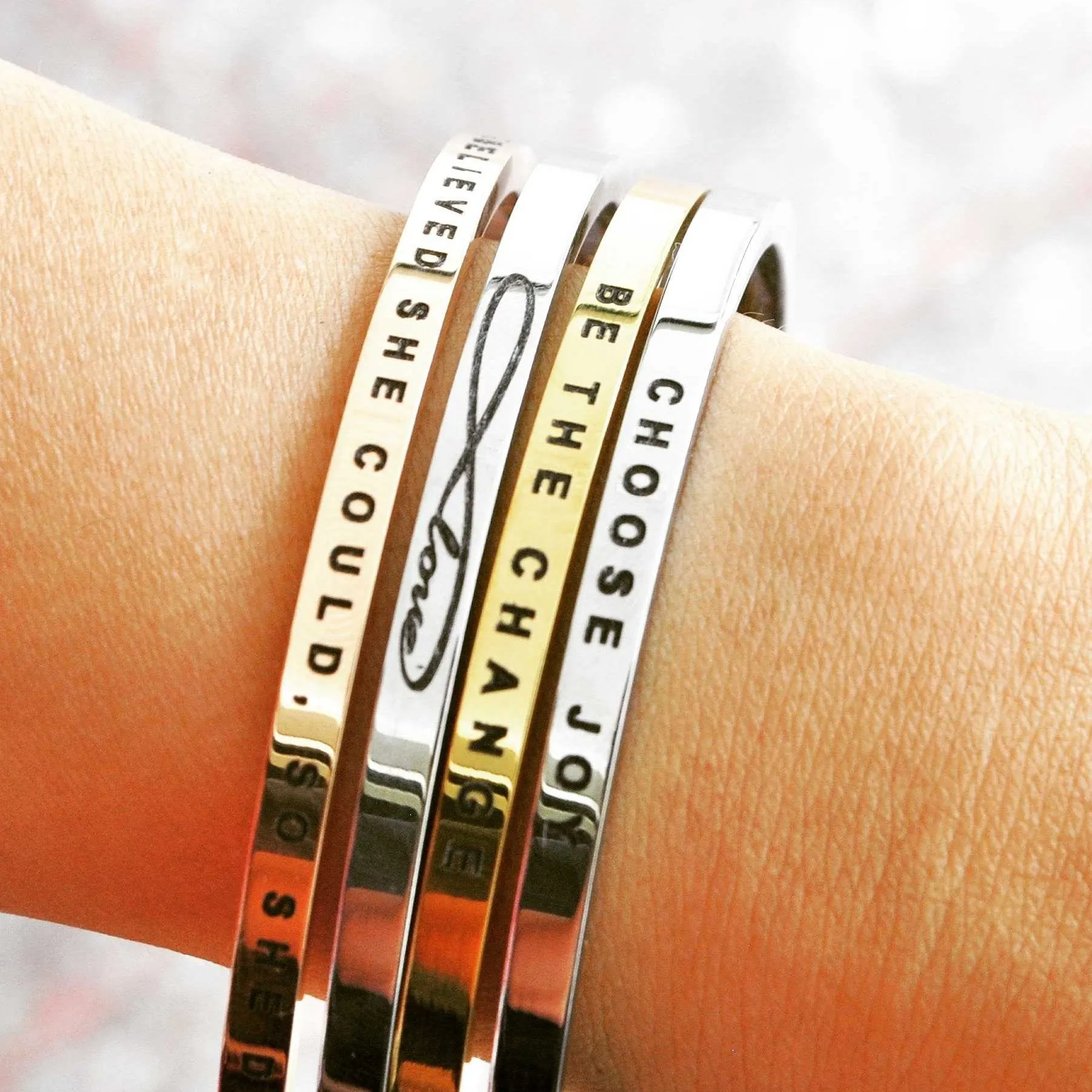 She Believed She Could | Inspirational Bangle