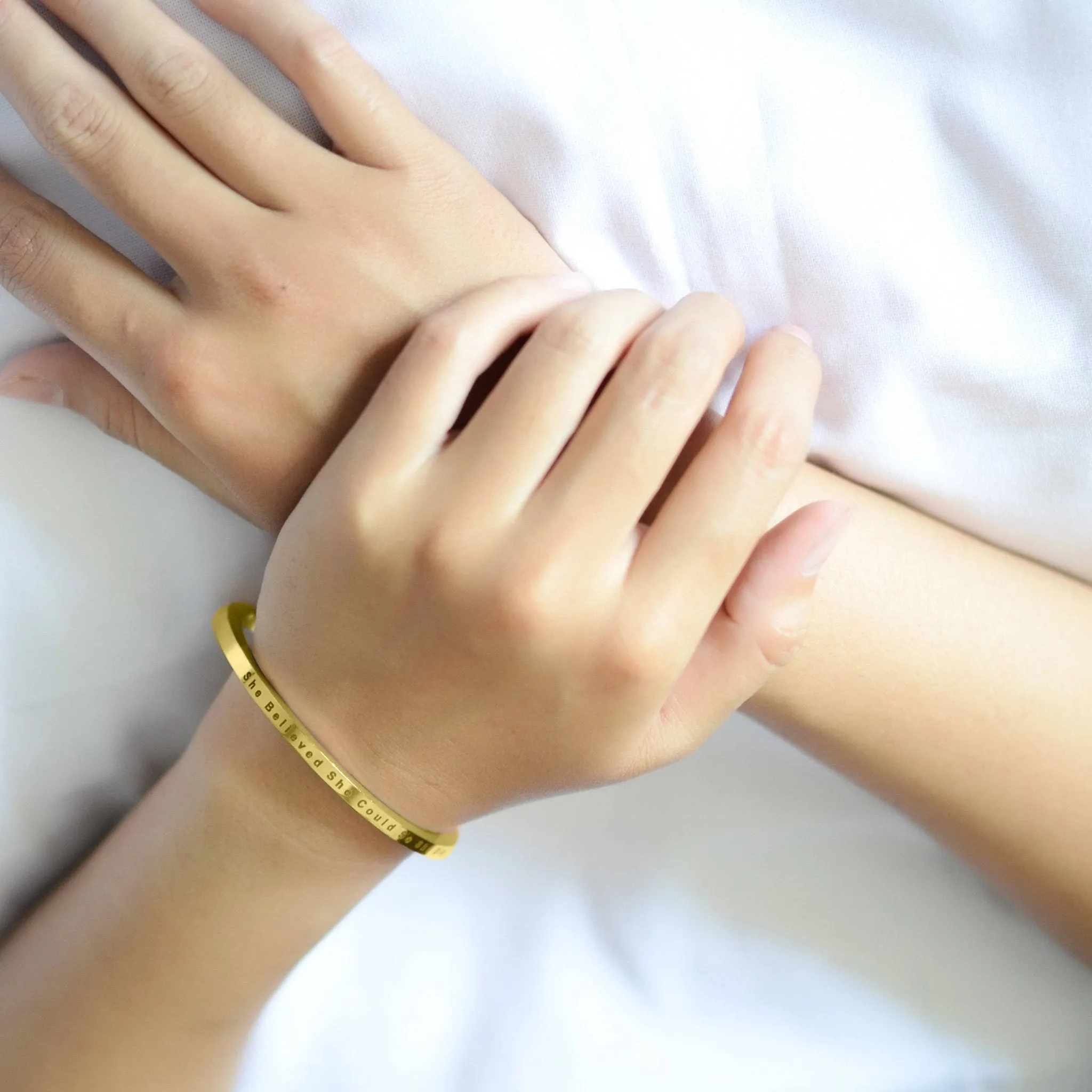She Believed She Could | Inspirational Bangle
