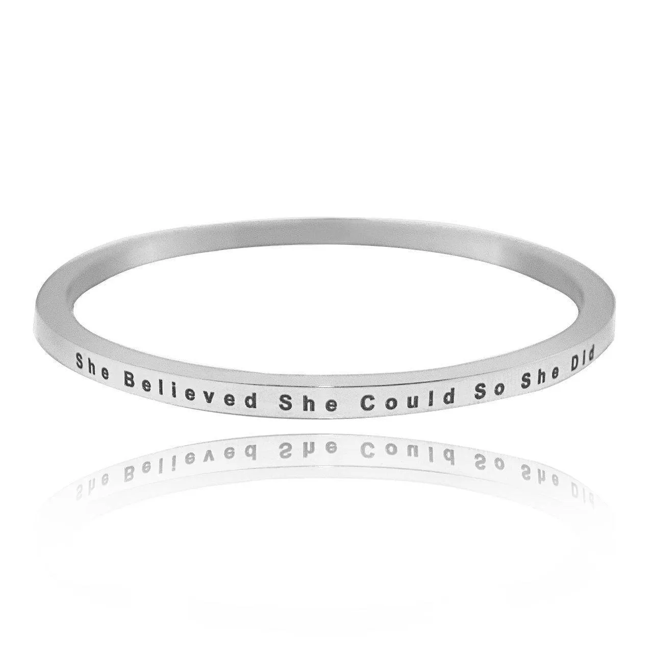 She Believed She Could | Inspirational Bangle