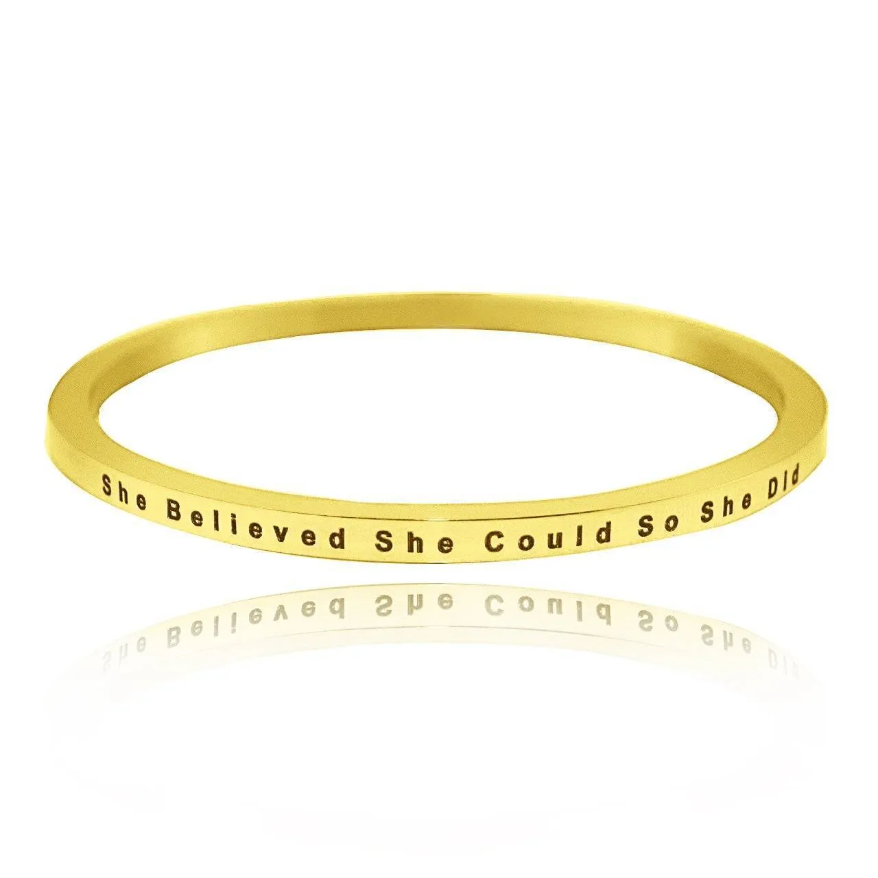 She Believed She Could | Inspirational Bangle