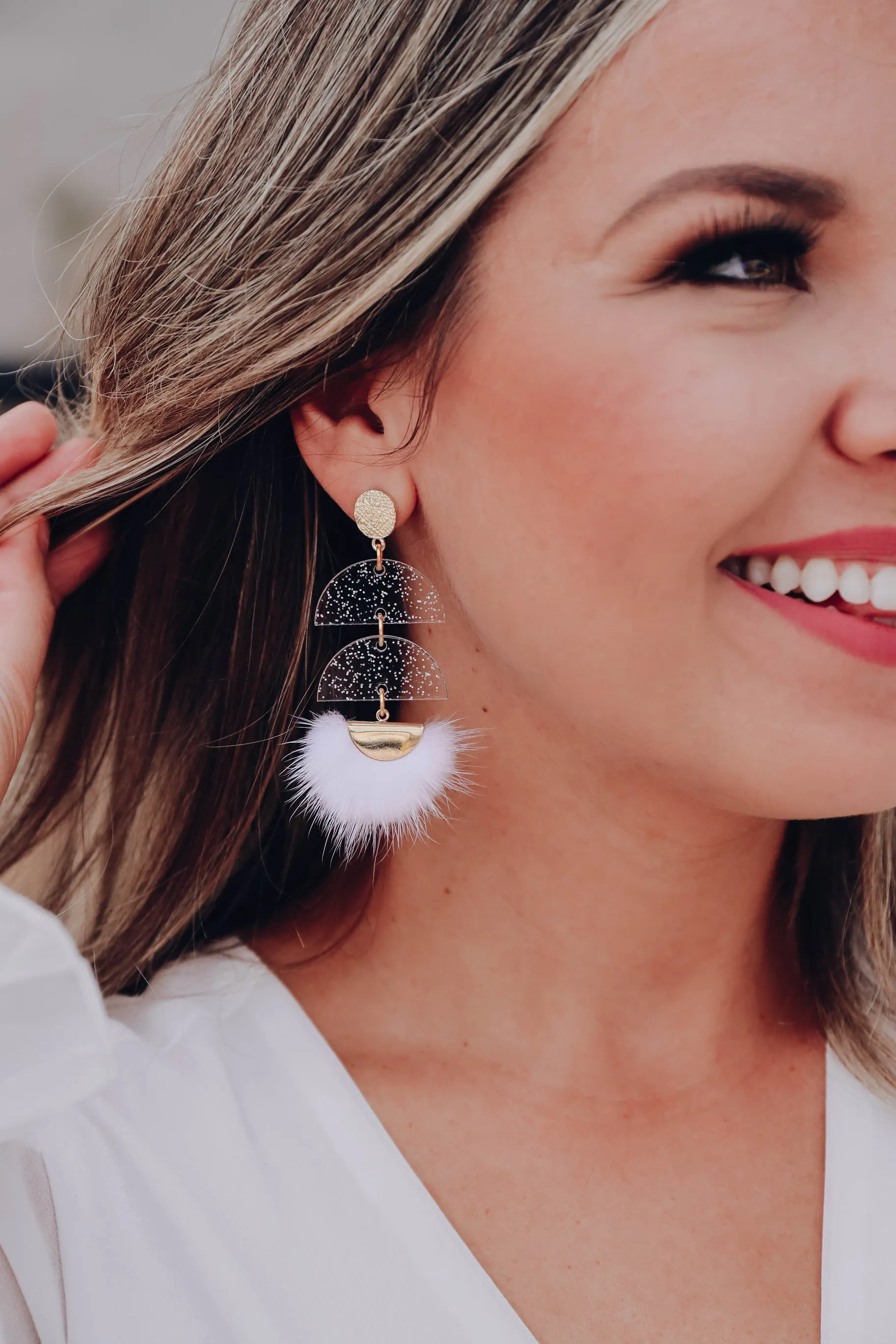 She So Fancy Tassel Earrings - White