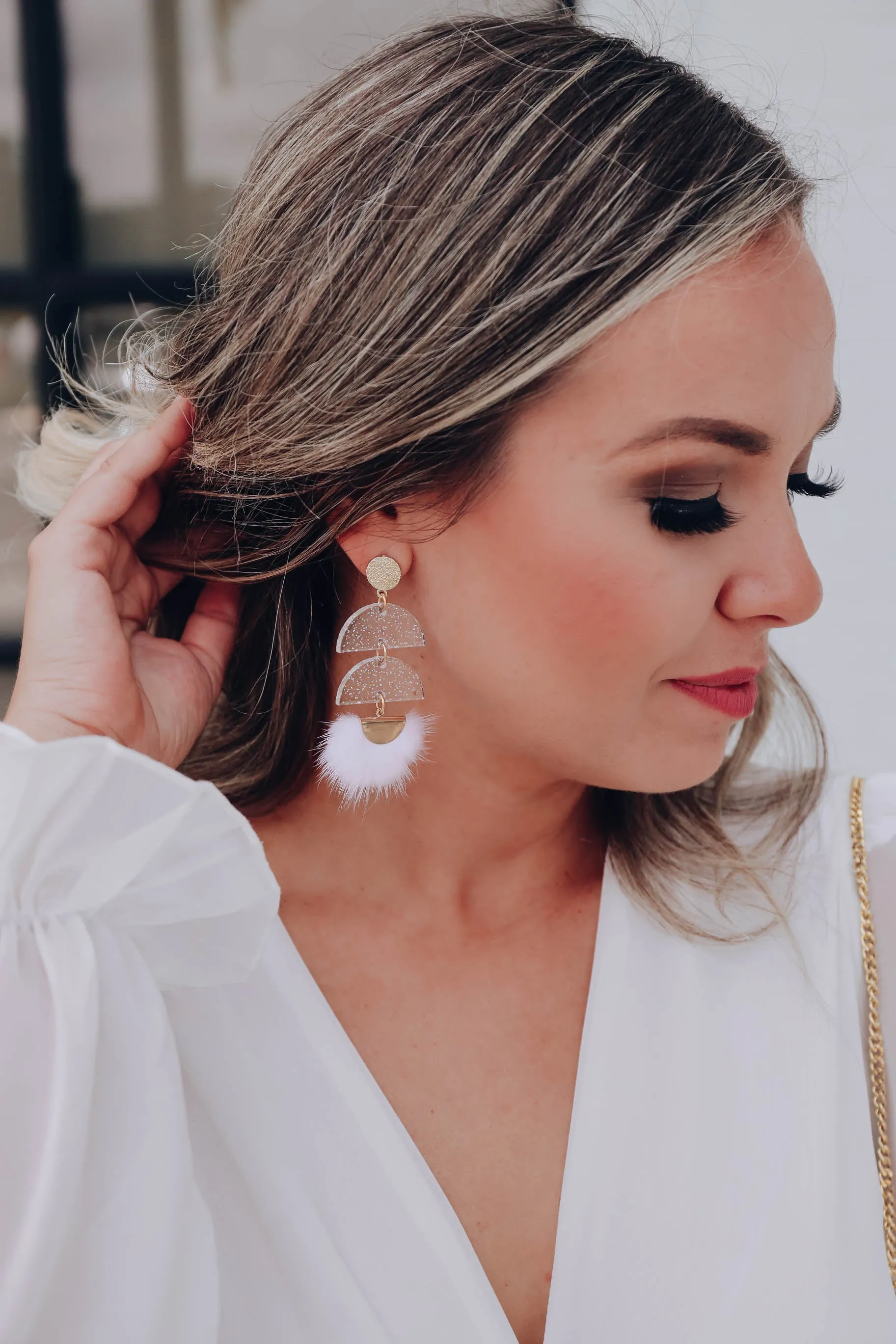 She So Fancy Tassel Earrings - White