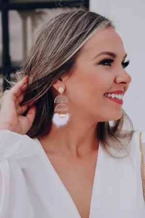 She So Fancy Tassel Earrings - White