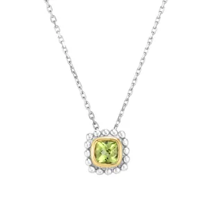 Silver & 18K Gold Prosecco Quadra Peridot Pendant