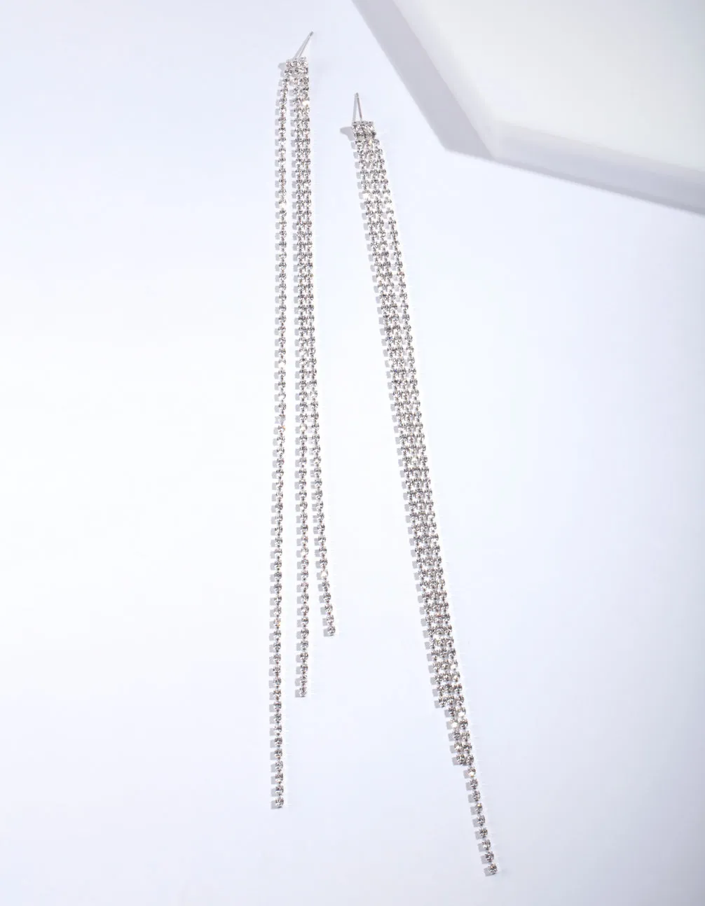 Silver Chain Tassel Earrings