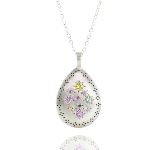 Silver Lights Teardrop Pendant