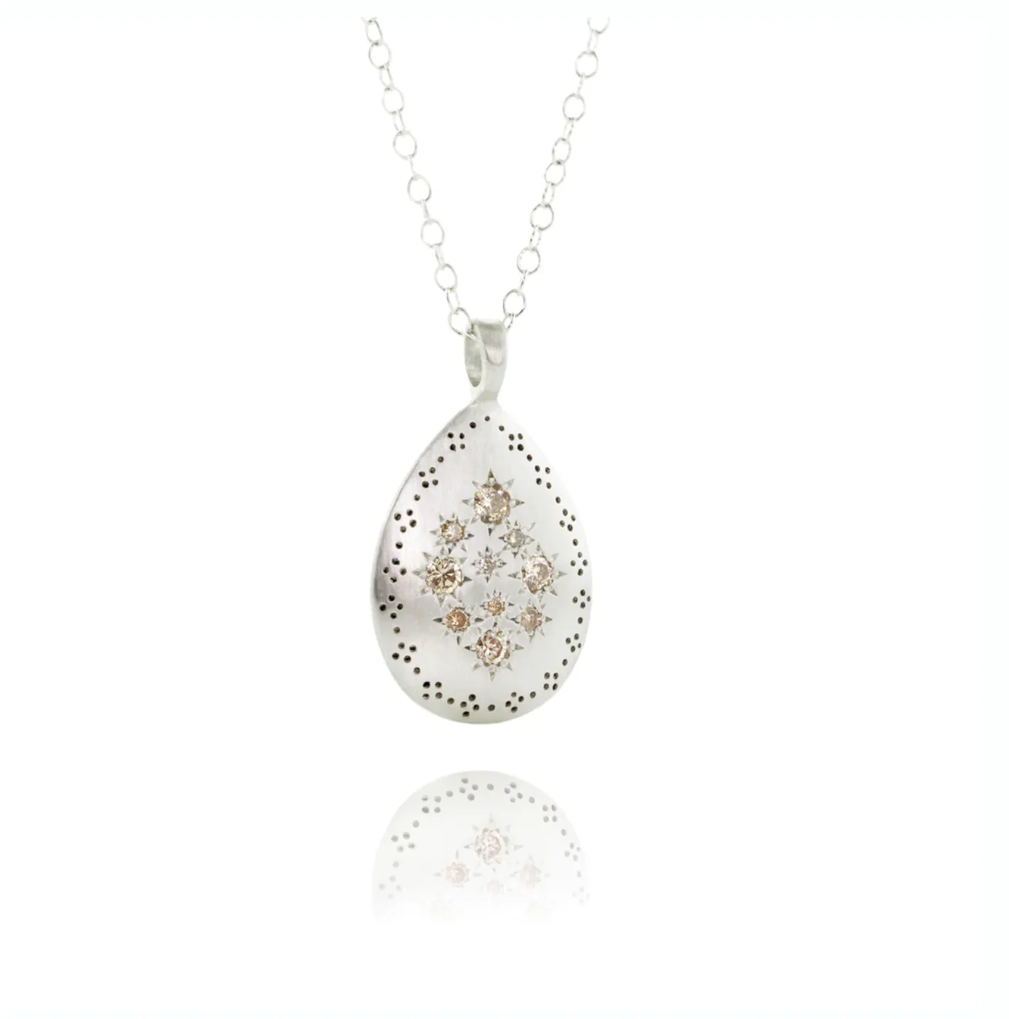 Silver Lights Teardrop Pendant