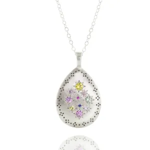 Silver Lights Teardrop Pendant