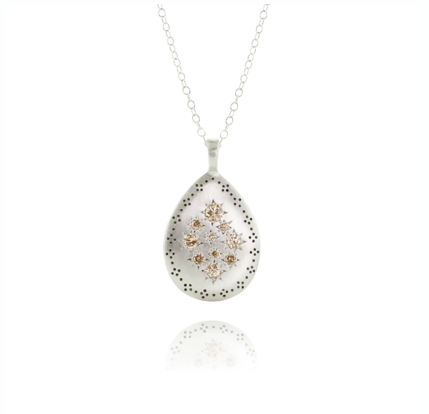 Silver Lights Teardrop Pendant