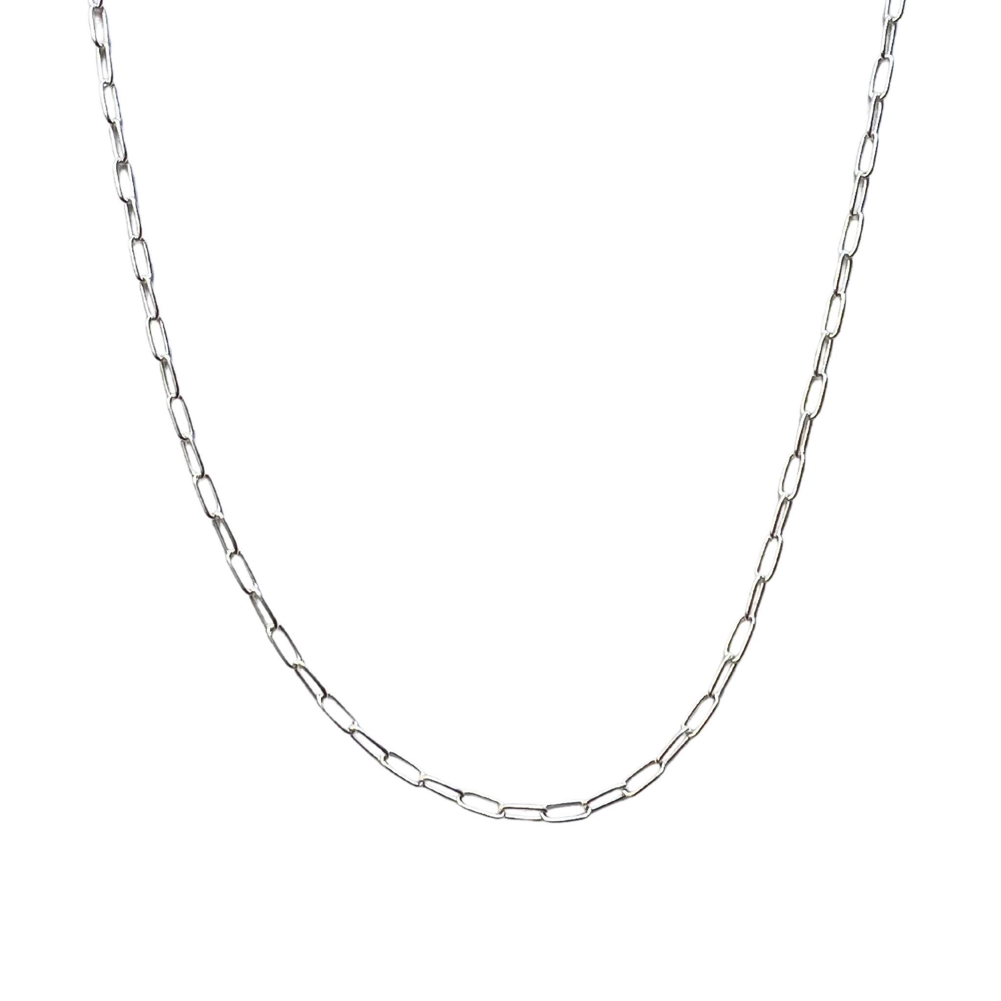 Silver Oval Layering Necklace