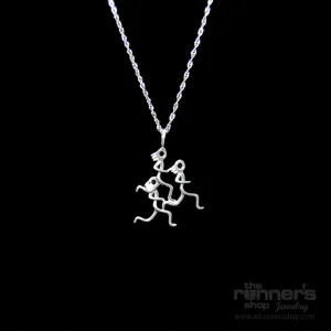 Silver "Atalanta" Runner Trio Necklace