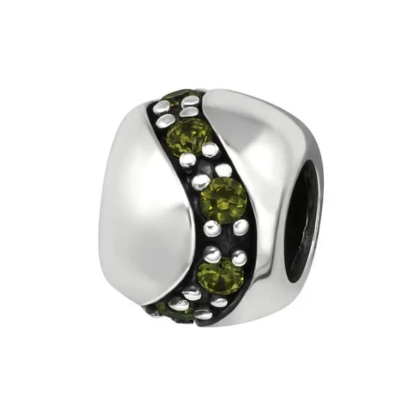 Silver Round Charm Bead