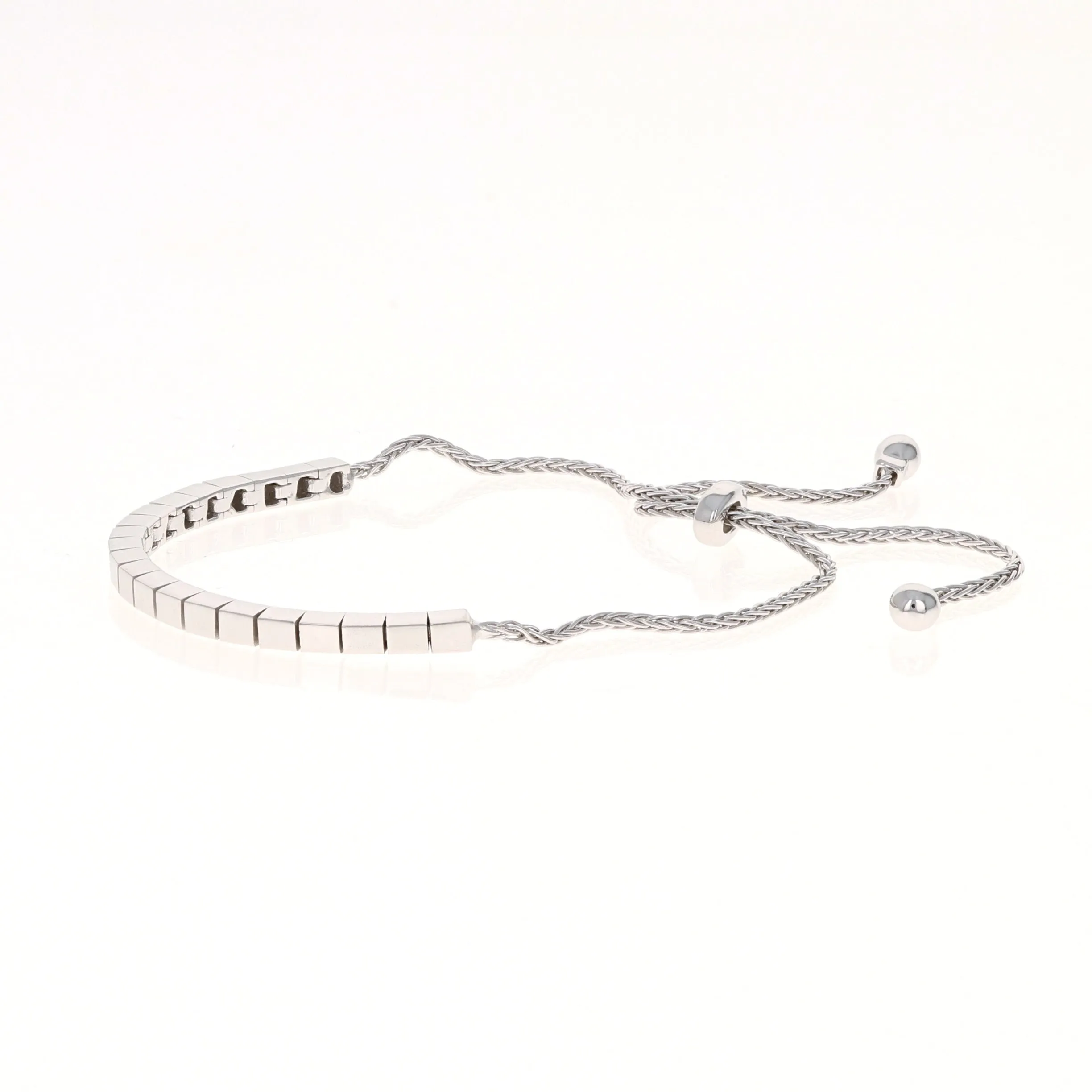 Silver Shiny Square Bracelet