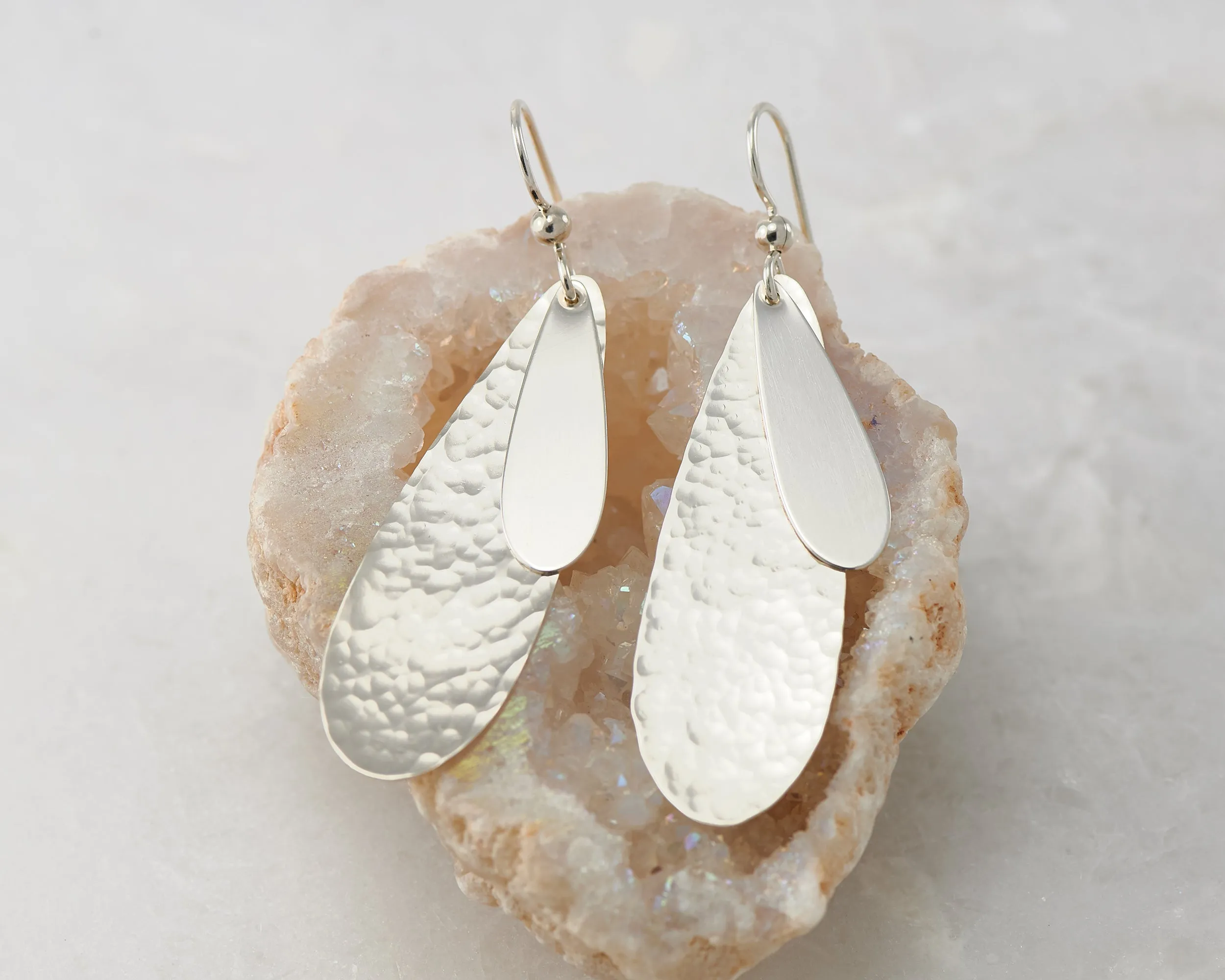 Silver Teardrops Earrings