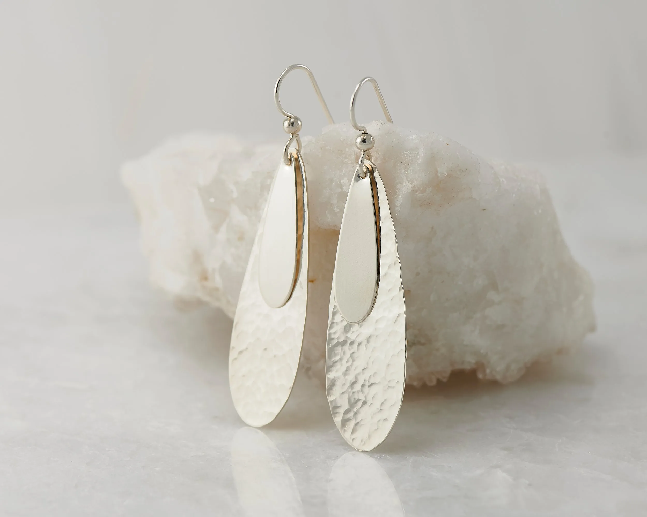 Silver Teardrops Earrings