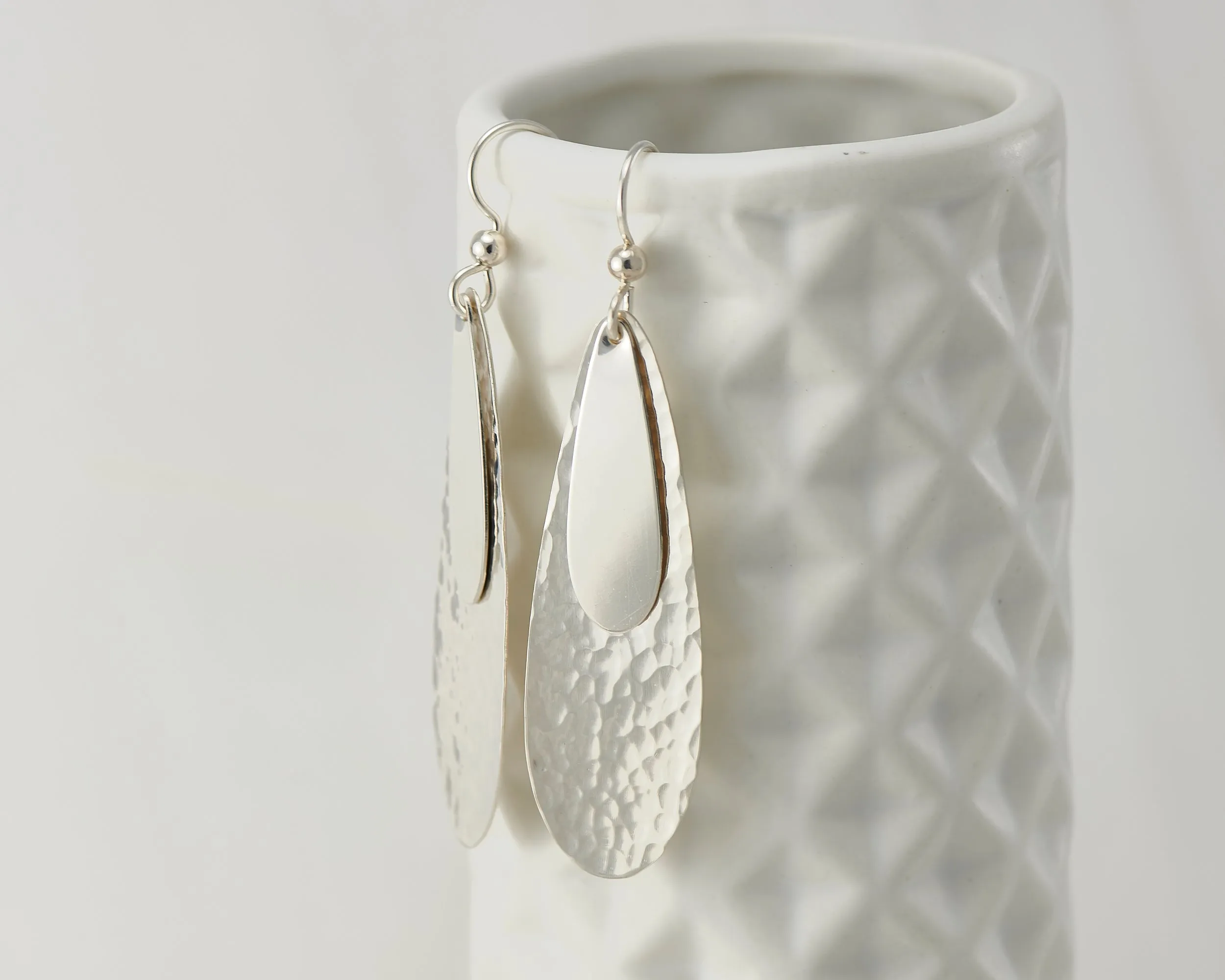 Silver Teardrops Earrings
