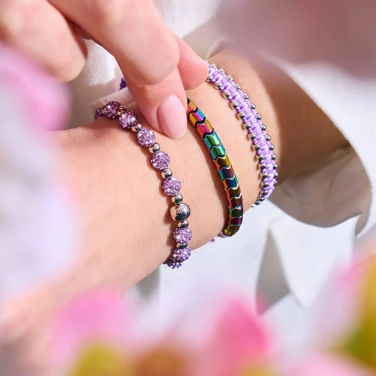 Silver x Lilac | Friendship DOT Bracelet