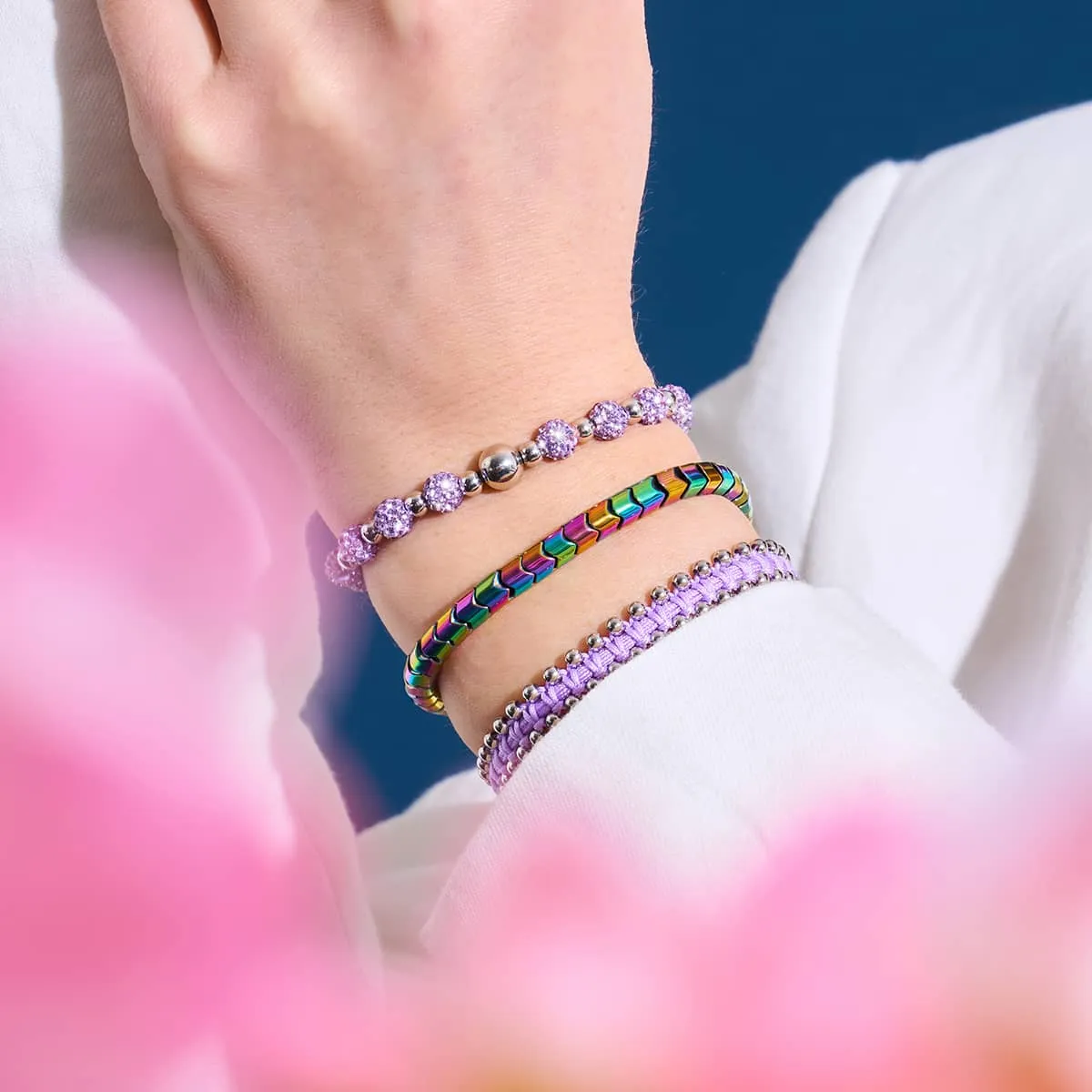 Silver x Lilac | Friendship DOT Bracelet