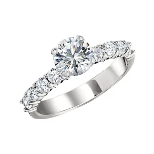 Simple Diamond Band Engagement Ring Setting