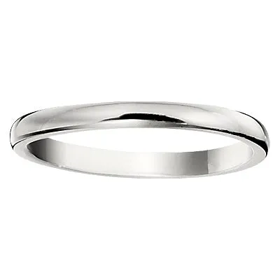 Simple Gold Bands - 2MM Low Domed