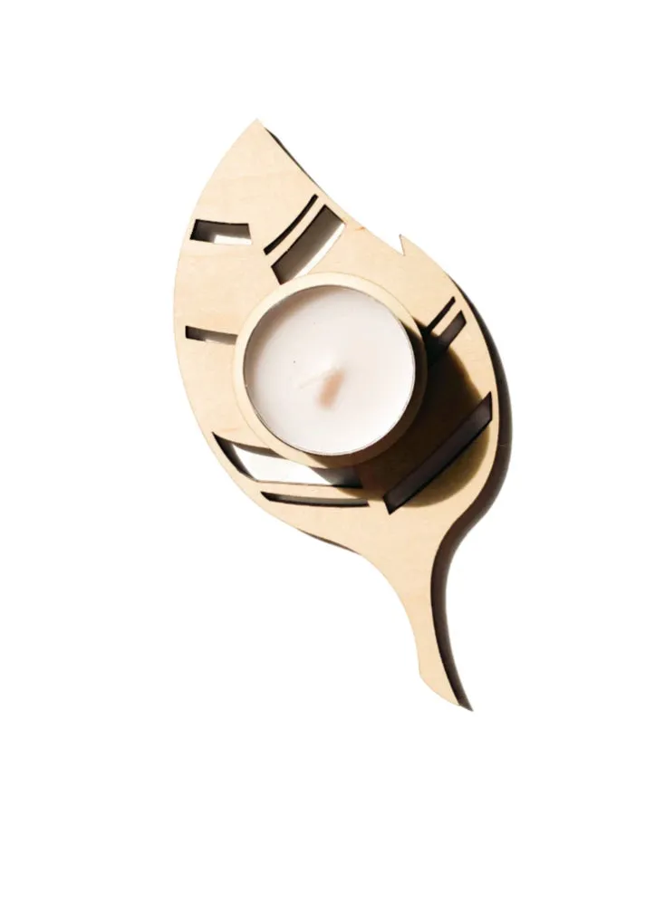 Simple Leaf Tea Light Holder
