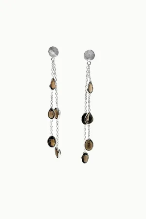 Sivalya Smoky Quartz Dangle Earrings - Utopia