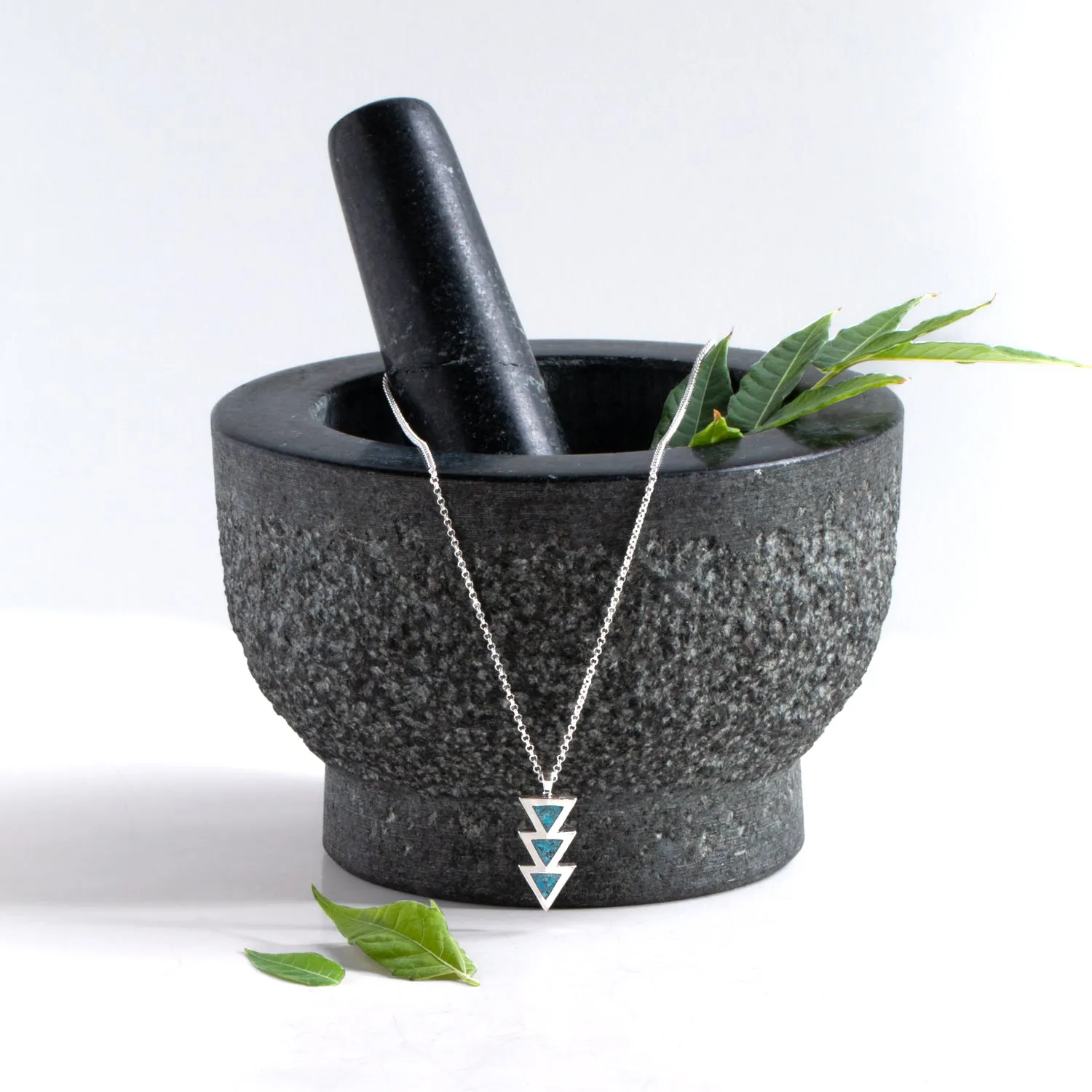 SkyWeaver: Azteca Turquoise Drop Necklace