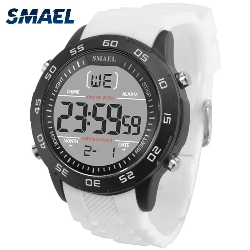 SMAEL Fashion Sport Watches Men Silicone Strap Brand Digital-Watch Noctilucous Waterproof Luxury Watch Men&#39;s Relogios Masculinos
