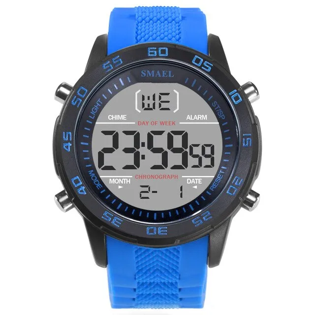 SMAEL Fashion Sport Watches Men Silicone Strap Brand Digital-Watch Noctilucous Waterproof Luxury Watch Men&#39;s Relogios Masculinos