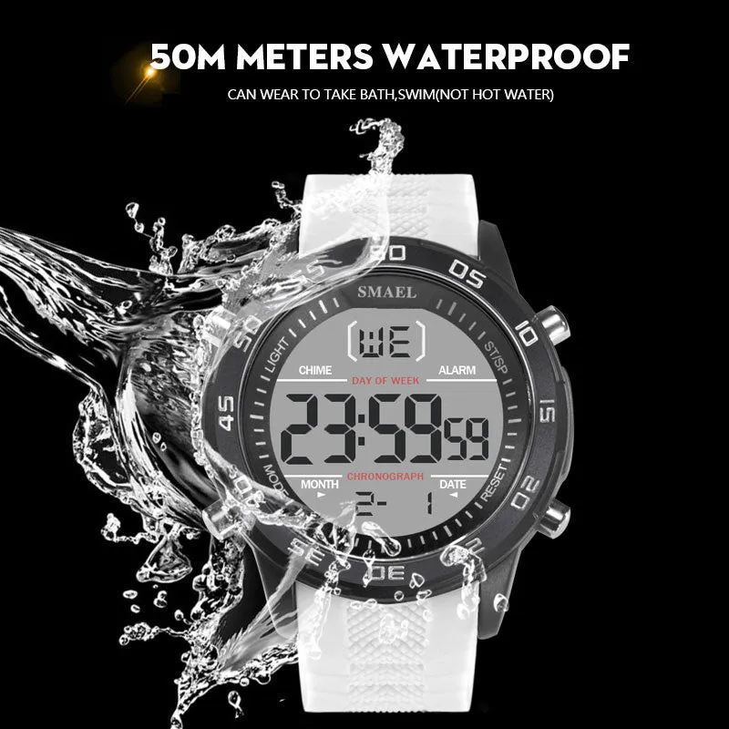 SMAEL Fashion Sport Watches Men Silicone Strap Brand Digital-Watch Noctilucous Waterproof Luxury Watch Men&#39;s Relogios Masculinos