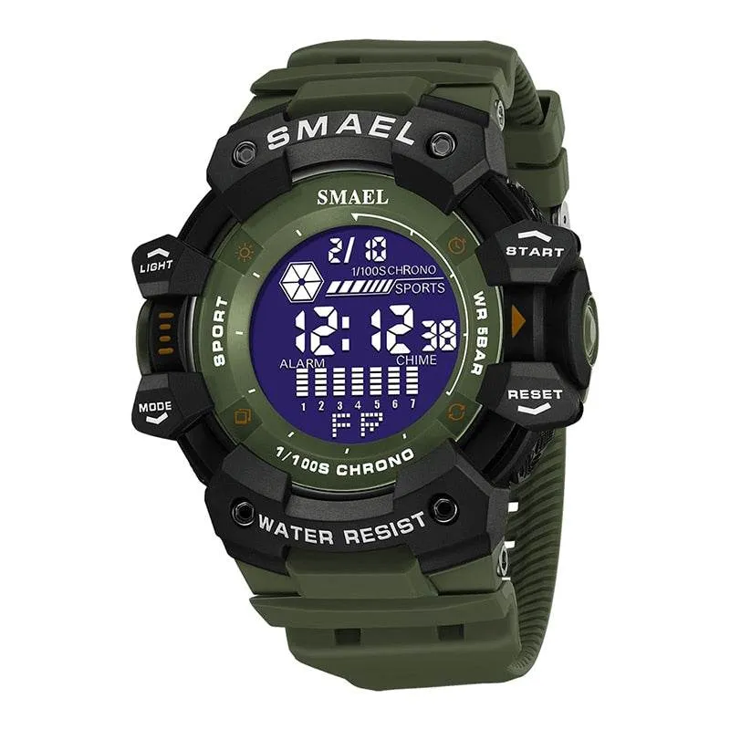 SMAEL Men's Watch Military Water-Resistant Sport Army led Digital Stopwatches Relógio Mascolino Watches