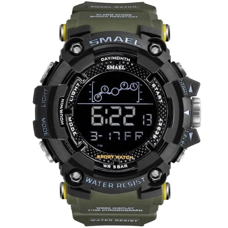 SMAEL Men's Watch Military Water-Resistant Sport Army led Digital Stopwatches Relógio Mascolino Watches