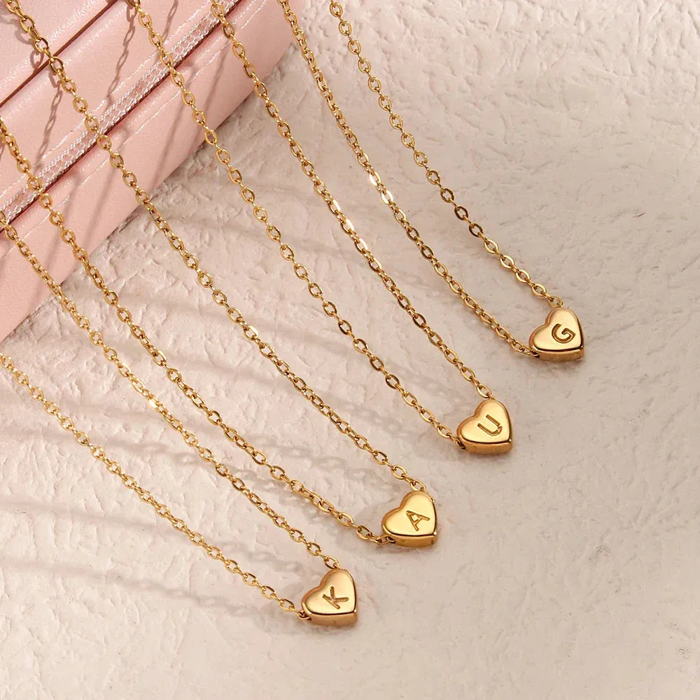 Small Love Initial Necklace