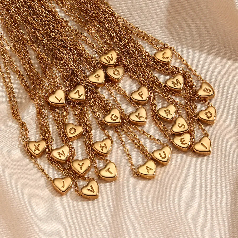 Small Love Initial Necklace