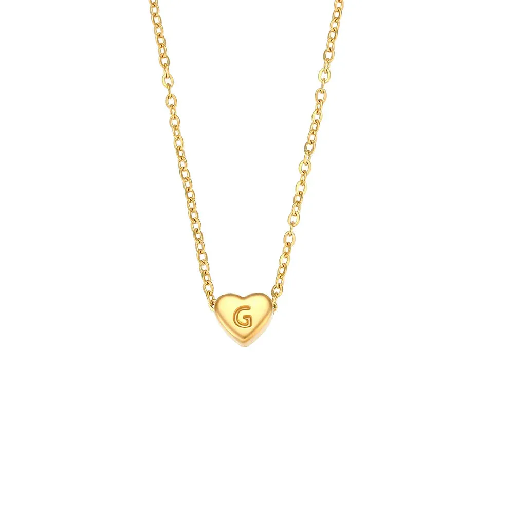 Small Love Initial Necklace