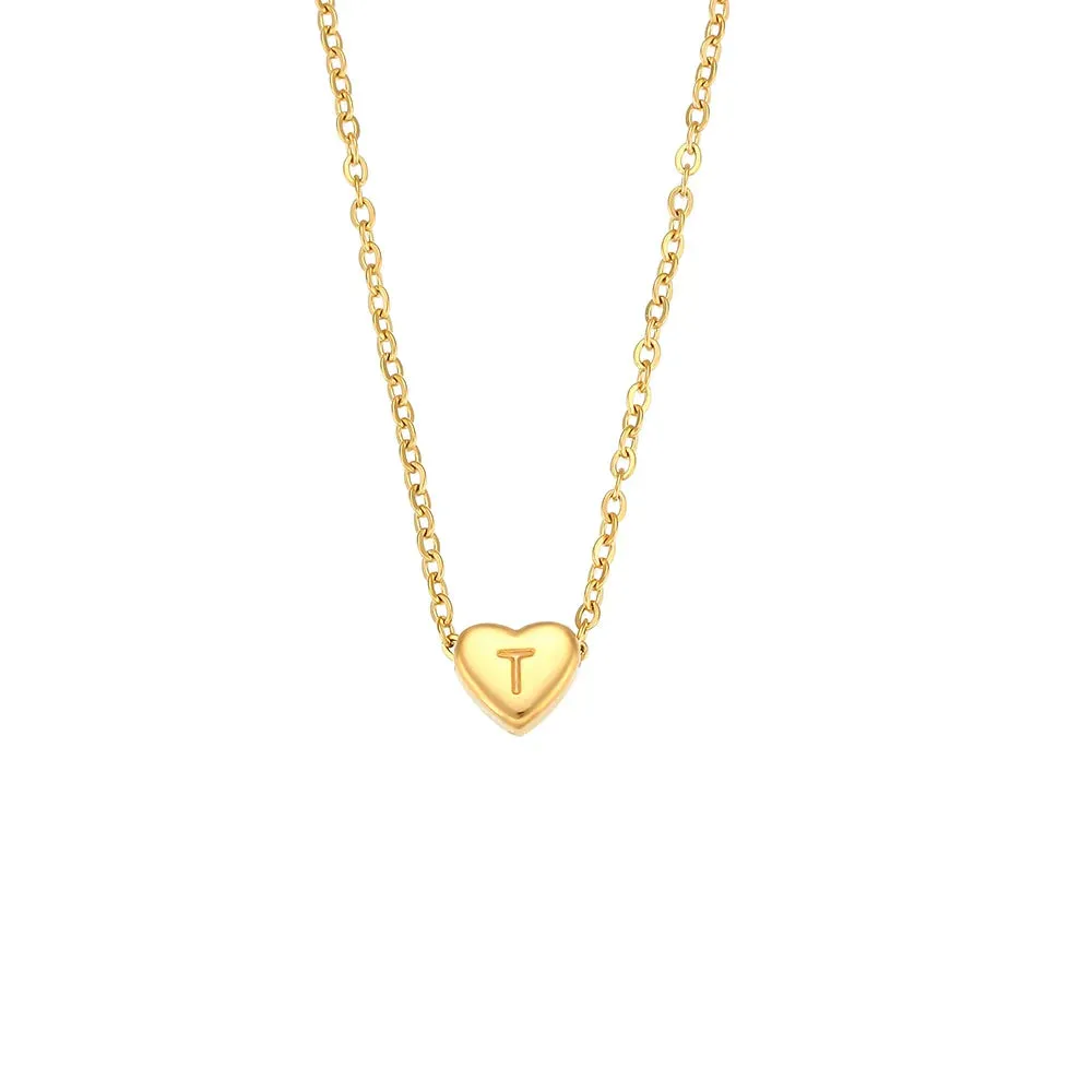 Small Love Initial Necklace