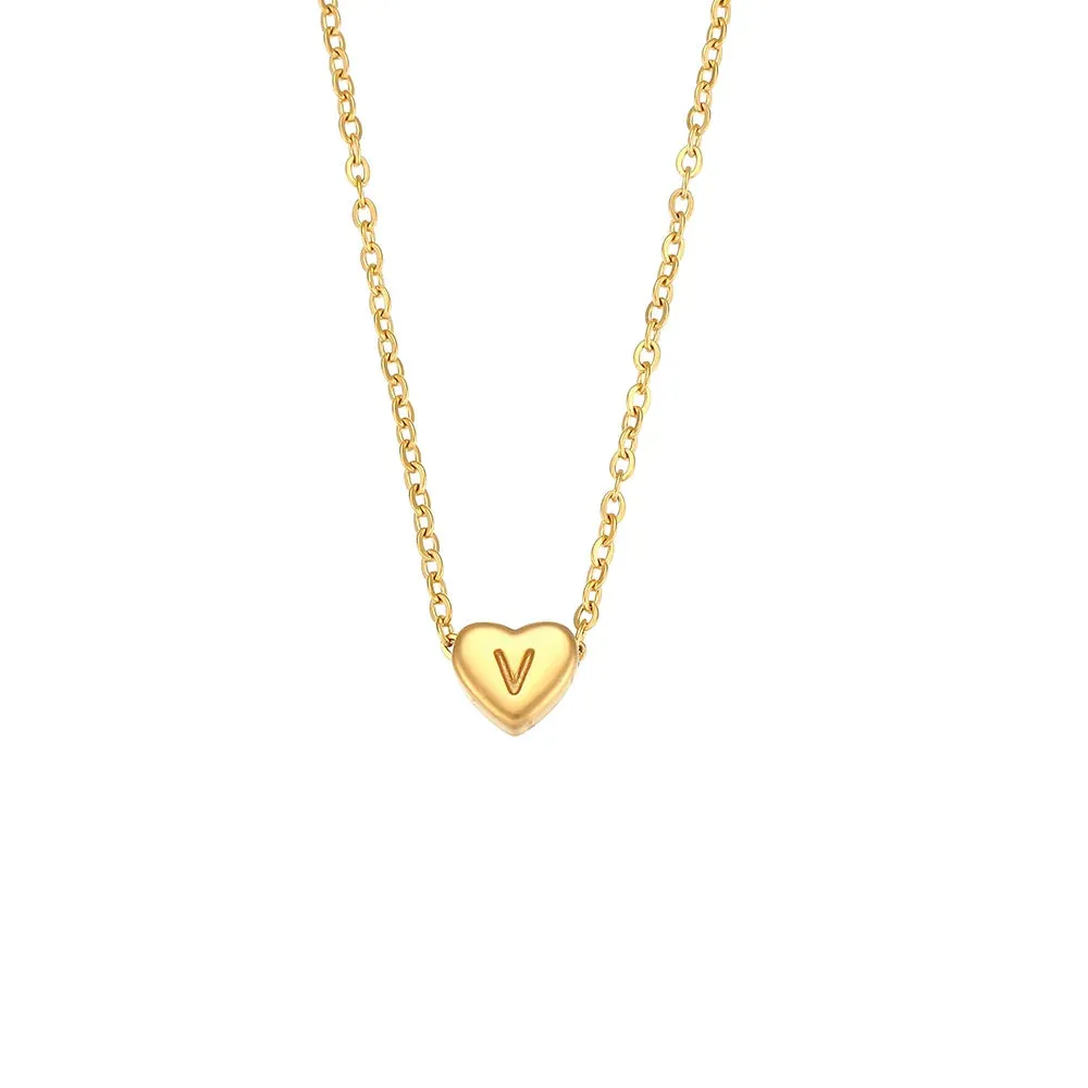 Small Love Initial Necklace